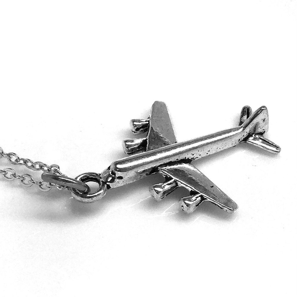 Airplane Charm Pendant Necklace